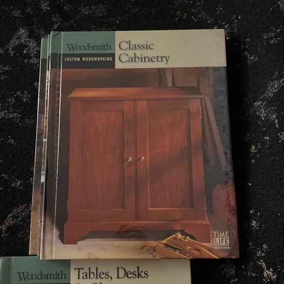 Woodsmith Custom Woodworking Lot of 4 Table Desk Chair Shop Cabinet Carpentry - Picture 5 of 9